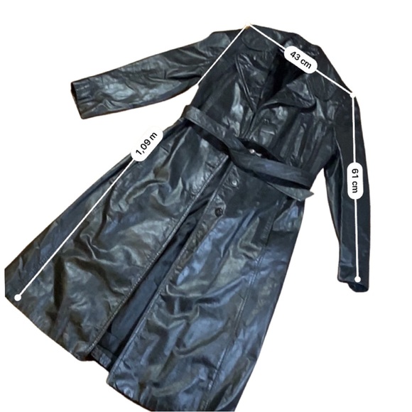 Vintage Genuine Leather Trench Coat - Picture 6 of 8